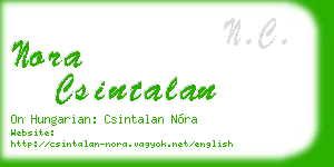 nora csintalan business card