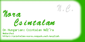 nora csintalan business card